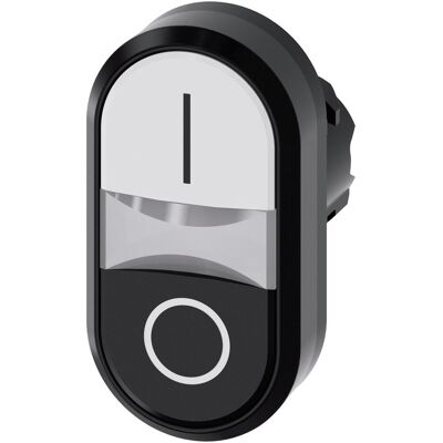 Siemens Modèle 3SU1000-3AB61-0AK0 - Bouton double, 22mm, Noir & Blanc - Publicité Siemens Modèle 3SU1000-3AB61-0AK0 - Bouton double, 22mm, Noir & Blanc - Publicité