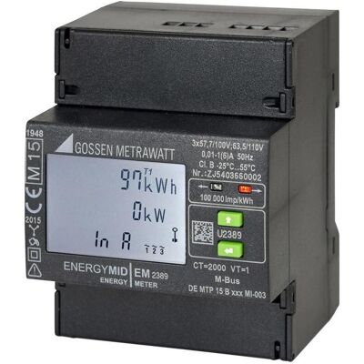 Gossen Metrawatt U2389-V016 Compteur triphasé - Conforme MID - Publicité Gossen Metrawatt U2389-V016 Compteur triphasé - Conforme MID - Publicité