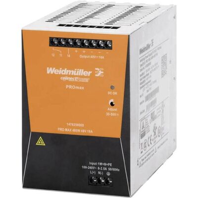 Weidmüller PRO MAX 480W 48V 10A Alimentation - Power Supply - Publicité Weidmüller PRO MAX 480W 48V 10A Alimentation - Power Supply - Publicité