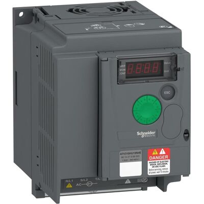 Schneider, Convertisseur de fréquence, Variateur de vitesse, Easy Altivar 310, 1,5kW, 380-460V AC, triphasé, sans filtre ATV310HU15N4E - Publicité Schneider, Convertisseur de fréquence, Variateur de vitesse, Easy Altivar 310, 1,5kW, 380-460V AC, triphasé, sans filtre ATV310HU15N4E - Publicité