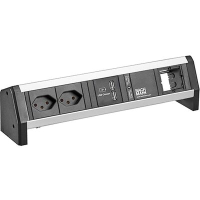 Bachmann, Multiprise, DESK 2xCH T13 90° 1xUSB 1xCM 1xfusible courant 1,0m GST18 902.0218 (2x, TPS18, Type 13, 1 m) - Publicité Bachmann, Multiprise, DESK 2xCH T13 90° 1xUSB 1xCM 1xfusible courant 1,0m GST18 902.0218 (2x, TPS18, Type 13, 1 m) - Publicité
