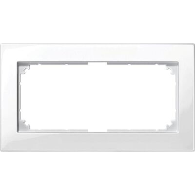 Merten, Accessoires Gamme d'interrupteurs, Cadre M-PLAN, double sans entretoise centrale, 515819 - Publicité Merten, Accessoires Gamme d'interrupteurs, Cadre M-PLAN, double sans entretoise centrale, 515819 - Publicité