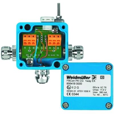 Weidmüller Distributeur standard pour Den Ex-B, Câble + prise électronique, Bleu - Publicité Weidmüller Distributeur standard pour Den Ex-B, Câble + prise électronique, Bleu - Publicité