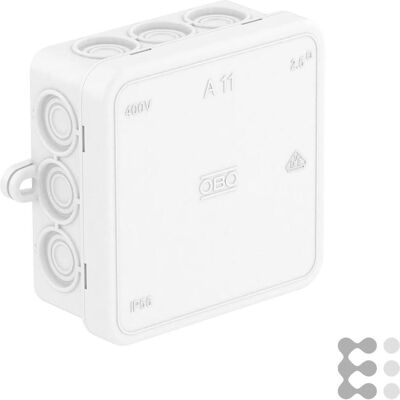 OBO Bettermann, Boîte de jonction, OBO Boîte de dérivation 85x85x40 blanc pur - Publicité OBO Bettermann, Boîte de jonction, OBO Boîte de dérivation 85x85x40 blanc pur - Publicité