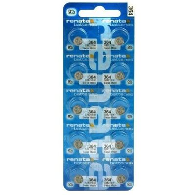 Renata 364 / SR621SW (10 pcs, SR60, 19 mAh), Batteries + piles - Publicité Renata 364 / SR621SW (10 pcs, SR60, 19 mAh), Batteries + piles - Publicité