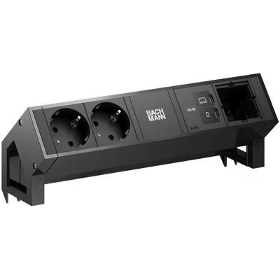 Bachmann, Multiprise, DESK2 2xCEE7/3 1xUSB C/C 65W (2x, CEE 7/3, Type 13) - Publicité Bachmann, Multiprise, DESK2 2xCEE7/3 1xUSB C/C 65W (2x, CEE 7/3, Type 13) - Publicité