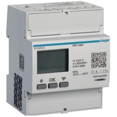 Hager, Compteur de courant, Compteur d'énergie AMD 3LN direct 80A multitarif optique Modbus 4TE D0 - Publicité Hager, Compteur de courant, Compteur d'énergie AMD 3LN direct 80A multitarif optique Modbus 4TE D0 - Publicité