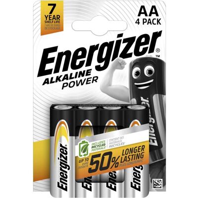 Energizer Pouvoir alcalin (4 pcs, AA), Batteries + piles - Publicité Energizer Pouvoir alcalin (4 pcs, AA), Batteries + piles - Publicité