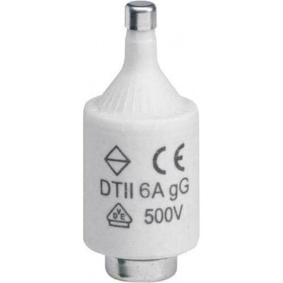 Hager, Fusible, Fusible DII E27 6A 500V gG Détecteur (6 A) - Publicité Hager, Fusible, Fusible DII E27 6A 500V gG Détecteur (6 A) - Publicité