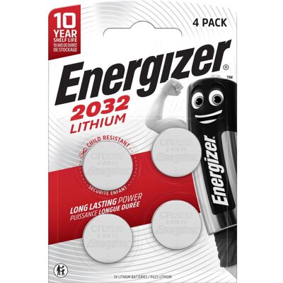 Energizer Lithium (4 pcs, CR2032, 235 mAh), Batteries + piles - Publicité Energizer Lithium (4 pcs, CR2032, 235 mAh), Batteries + piles - Publicité