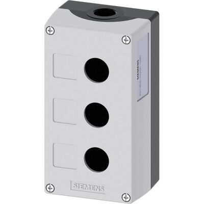 Boîtier Siemens - 3SU1853-0AA00-0AB1 - IP67, Gris, 3 Postes - Publicité Boîtier Siemens - 3SU1853-0AA00-0AB1 - IP67, Gris, 3 Postes - Publicité