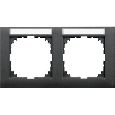 Merten M-Pure-Rahmen 2-fach anthracite - Plaque murale/interrupteur - Publicité Merten M-Pure-Rahmen 2-fach anthracite - Plaque murale/interrupteur - Publicité