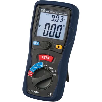 PCE INSTRUMENTS PCE ERT 10 - Mesureur de résistance de terre - 200 V - Publicité PCE INSTRUMENTS PCE ERT 10 - Mesureur de résistance de terre - 200 V - Publicité