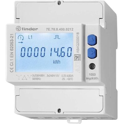 Finder, Compteur de courant, 7E.78.8.8.400.0212 Compteur de courant triphasé - Publicité Finder, Compteur de courant, 7E.78.8.8.400.0212 Compteur de courant triphasé - Publicité