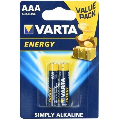Varta Pile alcaline R3 (AAA) Énergie 2 pièces (2 pcs, AAA), Batteries + piles - Publicité Varta Pile alcaline R3 (AAA) Énergie 2 pièces (2 pcs, AAA), Batteries + piles - Publicité