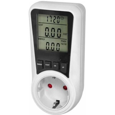 Orno, Compteur de courant, Wattmètre à double tarif, calculateur d'énergie avec écran LCD, 2 tarifs séparés, batterie interne, - Publicité Orno, Compteur de courant, Wattmètre à double tarif, calculateur d'énergie avec écran LCD, 2 tarifs séparés, batterie interne, - Publicité