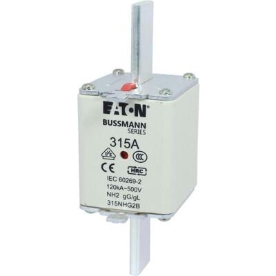 Eaton, Fusible, 315NHG2B Fusible NH avec indicateur mécanique de fusible Taille du fusible = 2 315A 500V 3p. (315 A) - Publicité Eaton, Fusible, 315NHG2B Fusible NH avec indicateur mécanique de fusible Taille du fusible = 2 315A 500V 3p. (315 A) - Publicité