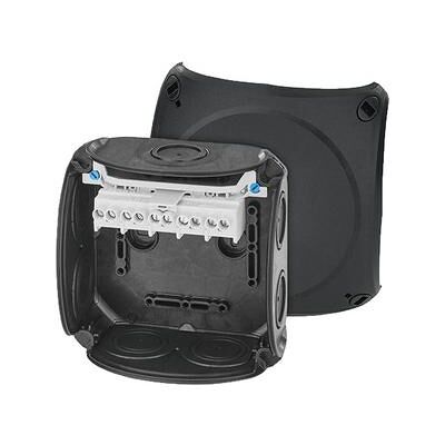 Hensel Boîte de jonction, Boîte de jonction pour installations intérieures noire IP66 avec presse-étoupes à membrane 5x6 mm2 - Publicité Hensel Boîte de jonction, Boîte de jonction pour installations intérieures noire IP66 avec presse-étoupes à membrane 5x6 mm2 - Publicité