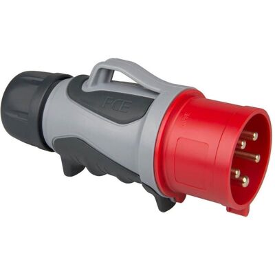 PCE, Prise + connecteur, Inverseur de phase CEE 32A 5P 6h GRIP IP44/54 TT (CEE 32/5) - Publicité PCE, Prise + connecteur, Inverseur de phase CEE 32A 5P 6h GRIP IP44/54 TT (CEE 32/5) - Publicité
