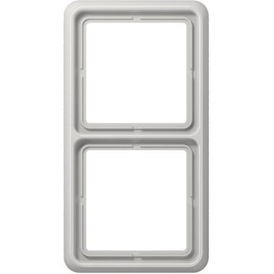 Jung CD 582 WU LG - Cadre double résistant aux chocs pour montage horizontal et vertical - Publicité Jung CD 582 WU LG - Cadre double résistant aux chocs pour montage horizontal et vertical - Publicité