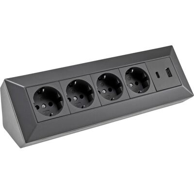 Chilitec - 23790 - 4-prises - USB-A+C - Multiprise - Publicité Chilitec - 23790 - 4-prises - USB-A+C - Multiprise - Publicité