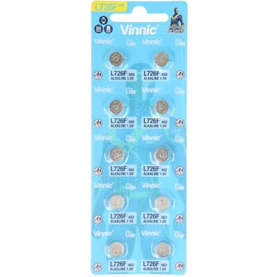 Vinnic 10 Stück AG2, G2, AG2, L726, LR59 (1 pcs, LR59, 25 mAh), Batteries + piles - Publicité Vinnic 10 Stück AG2, G2, AG2, L726, LR59 (1 pcs, LR59, 25 mAh), Batteries + piles - Publicité