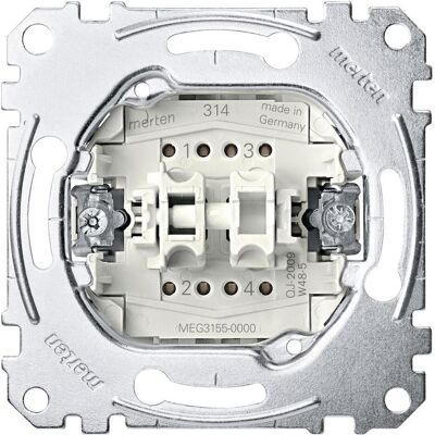Merten Insert double bouton-poussoir MEG3055-0000 2 fentes 1 pôle 10A AC250V Prise, Bouton + interrupteur, Gris - Publicité Merten Insert double bouton-poussoir MEG3055-0000 2 fentes 1 pôle 10A AC250V Prise, Bouton + interrupteur, Gris - Publicité