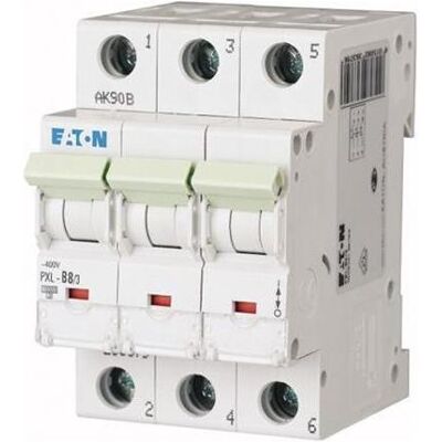 Eaton, Fusible, Disjoncteur type B 8A 3 pôles (8 A) - Publicité Eaton, Fusible, Disjoncteur type B 8A 3 pôles (8 A) - Publicité