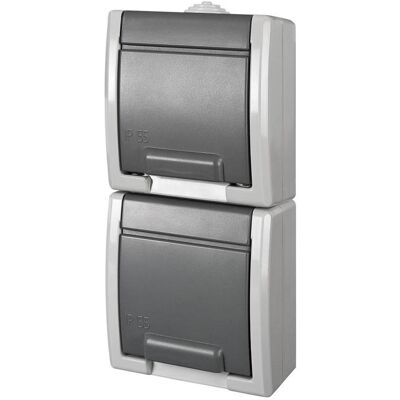 Elektro-Plast, Prise de courant, SOCKET AQUANT 1254-10 GREY - Publicité Elektro-Plast, Prise de courant, SOCKET AQUANT 1254-10 GREY - Publicité