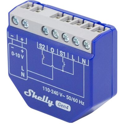 Shelly, Actionneur, Dimmer Gen4 0/1-10 V, PM, WiFi, Bluetooth, Zigbee, Matter (Actionneur de variateur) - Publicité Shelly, Actionneur, Dimmer Gen4 0/1-10 V, PM, WiFi, Bluetooth, Zigbee, Matter (Actionneur de variateur) - Publicité