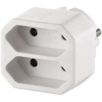 Basetech, Bloc multprise + prise multiple, 1596298 1 pièce répartiteur de prises blanc (2x) - Publicité Basetech, Bloc multprise + prise multiple, 1596298 1 pièce répartiteur de prises blanc (2x) - Publicité