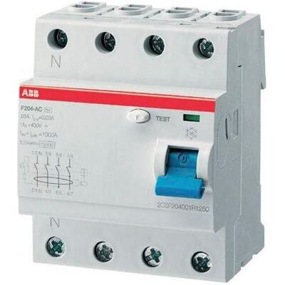ABB F200 Disjoncteur différentiel - 4 pôles, 25A, 30mA, IEC/EN 61008 - Publicité ABB F200 Disjoncteur différentiel - 4 pôles, 25A, 30mA, IEC/EN 61008 - Publicité