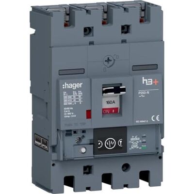 Hager HNT160NR - Disjoncteur - 160A - 40kA - Publicité Hager HNT160NR - Disjoncteur - 160A - 40kA - Publicité