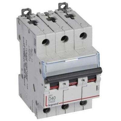 Legrand Disjoncteur, Disjoncteur de protection de ligne 409503 DX3 D40A 3P 10KA 3M - Publicité Legrand Disjoncteur, Disjoncteur de protection de ligne 409503 DX3 D40A 3P 10KA 3M - Publicité