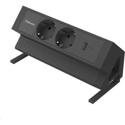 Fellowes Multiprise, Power Desk Up 2.0 Tischsteckdose mit 2x Steckdose, 1x USB-A/C Charger (... (2x, USB-A, USB-C) - Publicité Fellowes Multiprise, Power Desk Up 2.0 Tischsteckdose mit 2x Steckdose, 1x USB-A/C Charger (... (2x, USB-A, USB-C) - Publicité