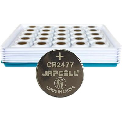 Japcell CR2477 Piles bouton au lithium - 100 pièces. (100 pcs, CR2477, 1000 mAh), Batteries + piles - Publicité Japcell CR2477 Piles bouton au lithium - 100 pièces. (100 pcs, CR2477, 1000 mAh), Batteries + piles - Publicité