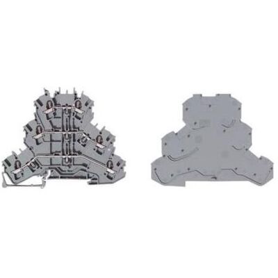 Wago BORNE PASSAGE 3 ETAGES 2,5MM2 PH/PH/PH, Accessoires électroniques + boîtier, Gris - Publicité Wago BORNE PASSAGE 3 ETAGES 2,5MM2 PH/PH/PH, Accessoires électroniques + boîtier, Gris - Publicité