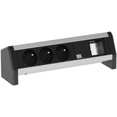 Bachmann, Multiprise, DESK 3xUTE & 1xModule GST18 (3x, CEE 7/3, PECO 7/5) - Publicité Bachmann, Multiprise, DESK 3xUTE & 1xModule GST18 (3x, CEE 7/3, PECO 7/5) - Publicité