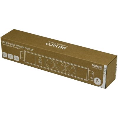 Deltaco Multiprise, virtapaneeli, 3 pistoras, A+C USB-laturi, GST18-liitäntä, ketjutus (3x, CEE 7/3, USB-A, USB-C) - Publicité Deltaco Multiprise, virtapaneeli, 3 pistoras, A+C USB-laturi, GST18-liitäntä, ketjutus (3x, CEE 7/3, USB-A, USB-C) - Publicité