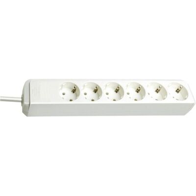 Brennenstuhl, Multiprise, Eco-Line Steckdosenleiste 6-fach weiss 1,5m H05VV-F 3G1,0 (6x, CEE 7/3, 1.50 m) - Publicité Brennenstuhl, Multiprise, Eco-Line Steckdosenleiste 6-fach weiss 1,5m H05VV-F 3G1,0 (6x, CEE 7/3, 1.50 m) - Publicité