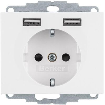 Berker, Prise de courant, 48037009 Prise SCHUKO/USB K.x - Publicité Berker, Prise de courant, 48037009 Prise SCHUKO/USB K.x - Publicité