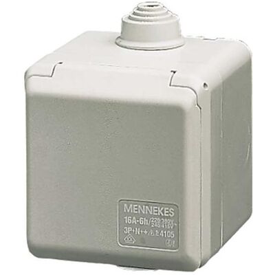 Mennekes, Prise de courant, MEN 4900 16A2P+E 230V Prise murale SCHUKO Cepex IP44 - Publicité Mennekes, Prise de courant, MEN 4900 16A2P+E 230V Prise murale SCHUKO Cepex IP44 - Publicité