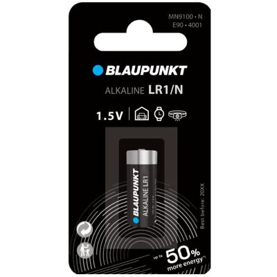 Blaupunkt Micro Alcaline 1x LR1 (1 pcs, N, 900 mAh), Batteries + piles - Publicité Blaupunkt Micro Alcaline 1x LR1 (1 pcs, N, 900 mAh), Batteries + piles - Publicité