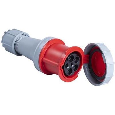 PCE, Prise + connecteur, 42.060 Kupplungsstecker CEE 63A - 400V - 5P - IP67 - 6h - rot - Publicité PCE, Prise + connecteur, 42.060 Kupplungsstecker CEE 63A - 400V - 5P - IP67 - 6h - rot - Publicité