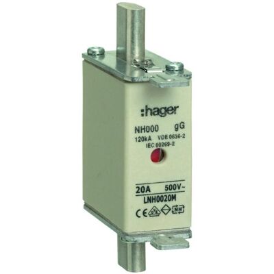 Hager, Fusible, LNH0020M (20 A) - Publicité Hager, Fusible, LNH0020M (20 A) - Publicité