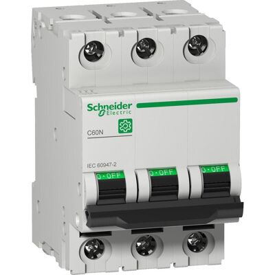 Schneider Electric, Disjoncteur, M9F10363 M9 C60N 3P 63A B IEC60947-2 Interrupteur LS - Publicité Schneider Electric, Disjoncteur, M9F10363 M9 C60N 3P 63A B IEC60947-2 Interrupteur LS - Publicité