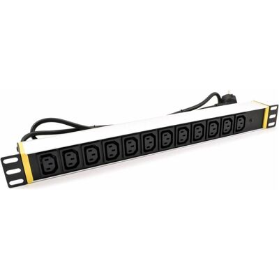 OEM, Multiprise, Panneau PDU 19" 12 ports (C13) UE plug PDU12C13ASP (12x) - Publicité OEM, Multiprise, Panneau PDU 19" 12 ports (C13) UE plug PDU12C13ASP (12x) - Publicité