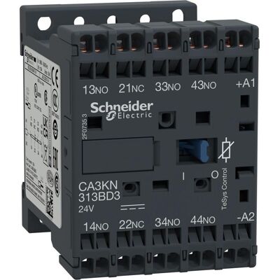 Schneider Electric CA3KN313BD3 - Relais de contrôle 3 NA + 1 NC 24V DC - Publicité Schneider Electric CA3KN313BD3 - Relais de contrôle 3 NA + 1 NC 24V DC - Publicité