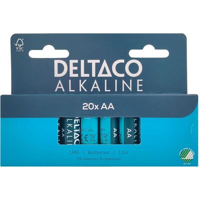 Deltaco LR6-20B (1 pcs, AA, 2800 mAh), Batteries + piles - Publicité Deltaco LR6-20B (1 pcs, AA, 2800 mAh), Batteries + piles - Publicité