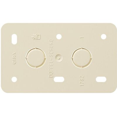 Gira, Accessoires Gamme d'interrupteurs, Panneau de montage 2f-prise AP 008213 Blanc crème - Publicité Gira, Accessoires Gamme d'interrupteurs, Panneau de montage 2f-prise AP 008213 Blanc crème - Publicité